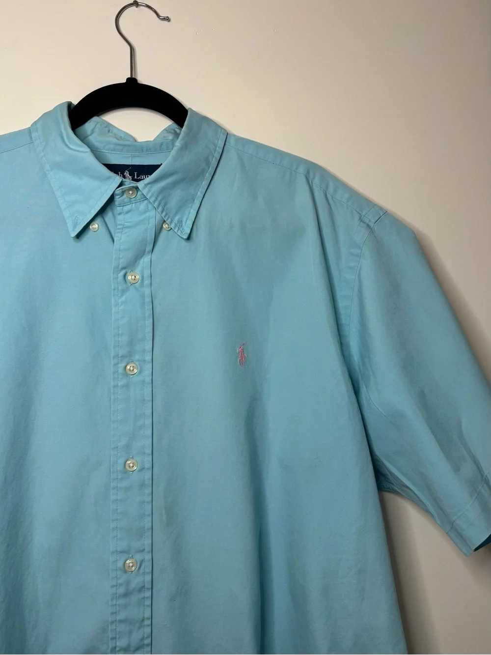 Polo Ralph Lauren Men Blue Classic Fit Short Sleeve Button Shirt